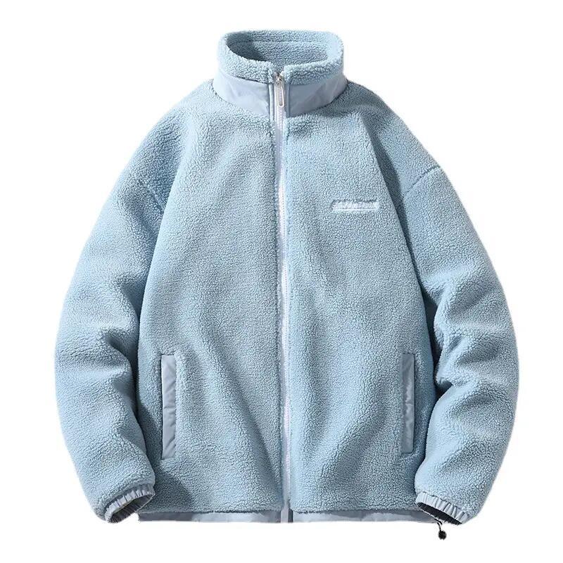 Custom Embroidery Fleece Jacket Premium Zip up Sherpa Fleece Jacket Mens