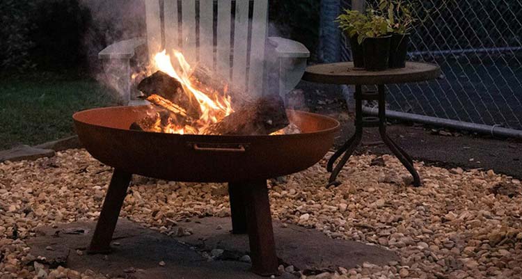 Custom Outdoor Wood Burning Fire Pit GN-FP-320 Corten Steel Outdoor Firepit