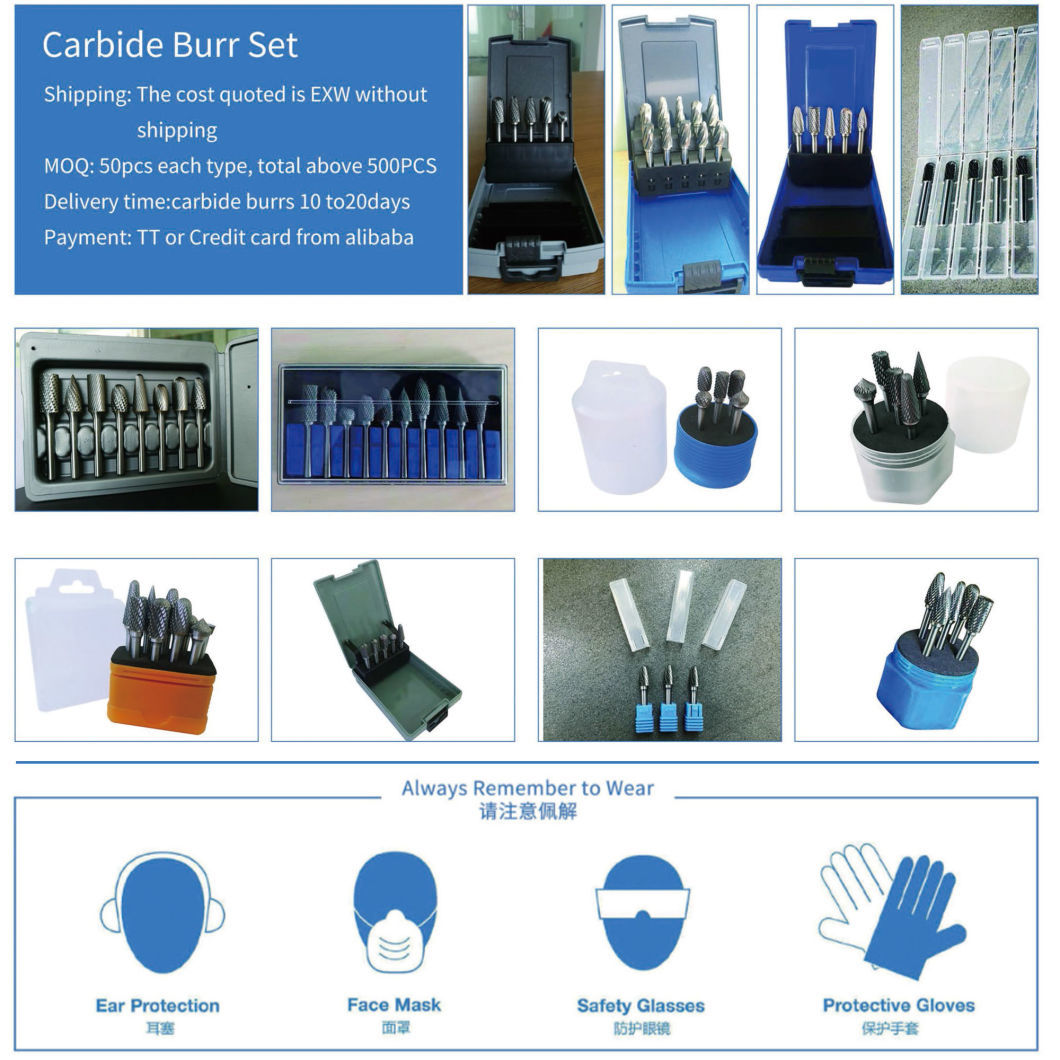 Durable Tungsten Carbide Rotary Burr Long Cutting Tools Set
