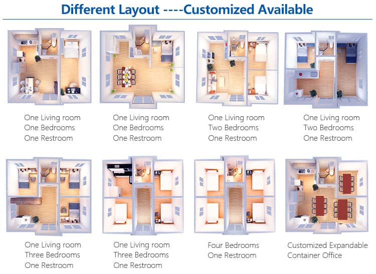 Expandable Shipping Container Customized Layouts