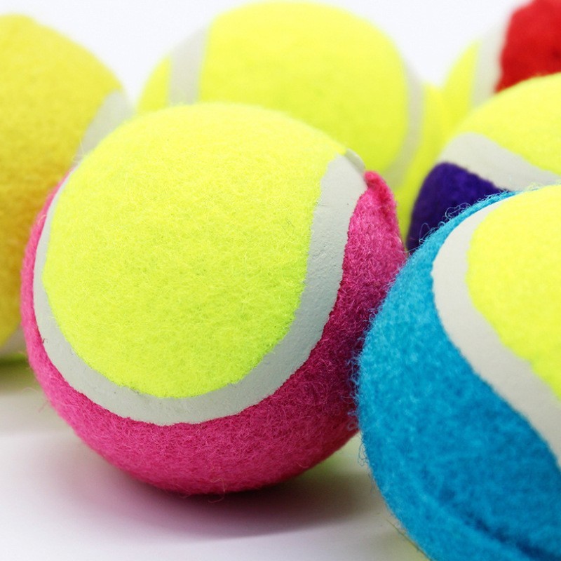 Rubber dog safe tennis balls