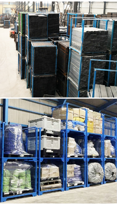 Warehouse Storage Stacking Nesting Movable Pallet Support Pallet Rack Nestainer