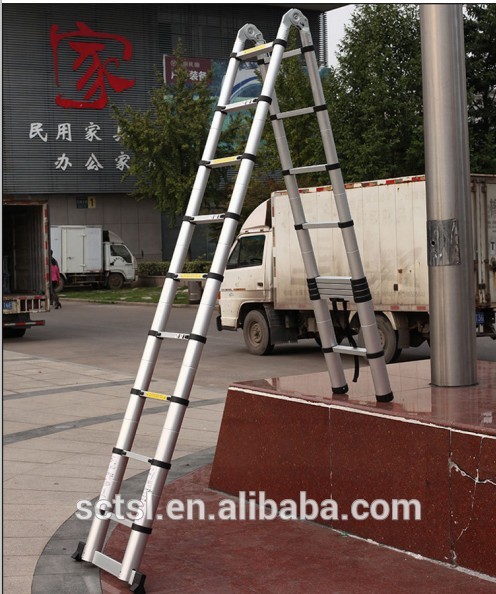 EN131 3.2m 3.8m 4m 5m Aluminium Double Side Multi Purpose Ladder