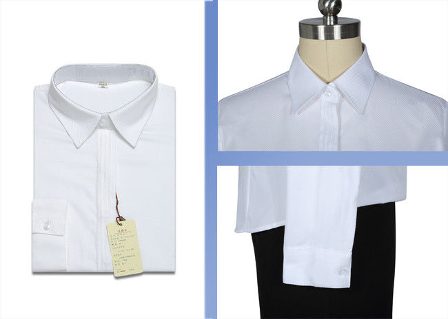 Long Sleeve Shirt Professional Office Uniforms With Single Breasted