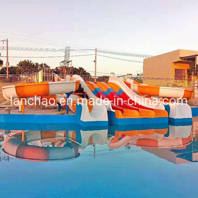 Kids Water Park Playground Fiberglass Water Slide Tube