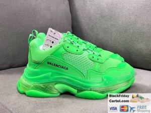 China BALENCIAGA TRIPLE S 2019SS VINTAGE DADDY SHOES GREEN BEST SELLER on sale 