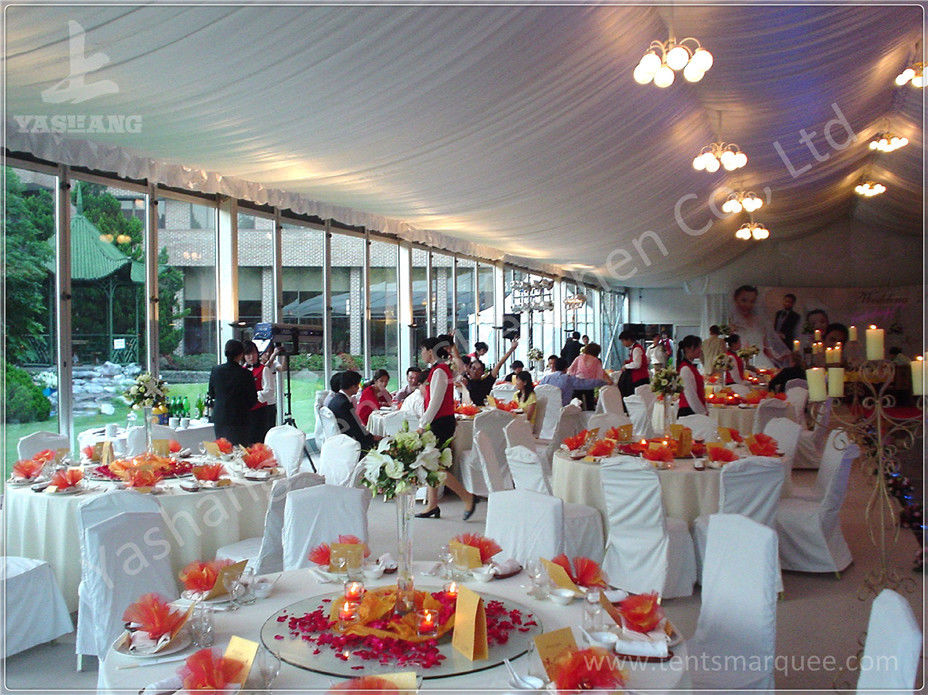 Ultraviolet Light Resistant White PVC Fabric Cover Aluminum Outdoor Party Tents