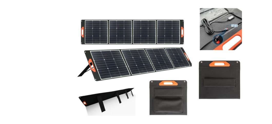 200W Single Crystal Portable Collapsible Efficient Camper RV Solar Panel