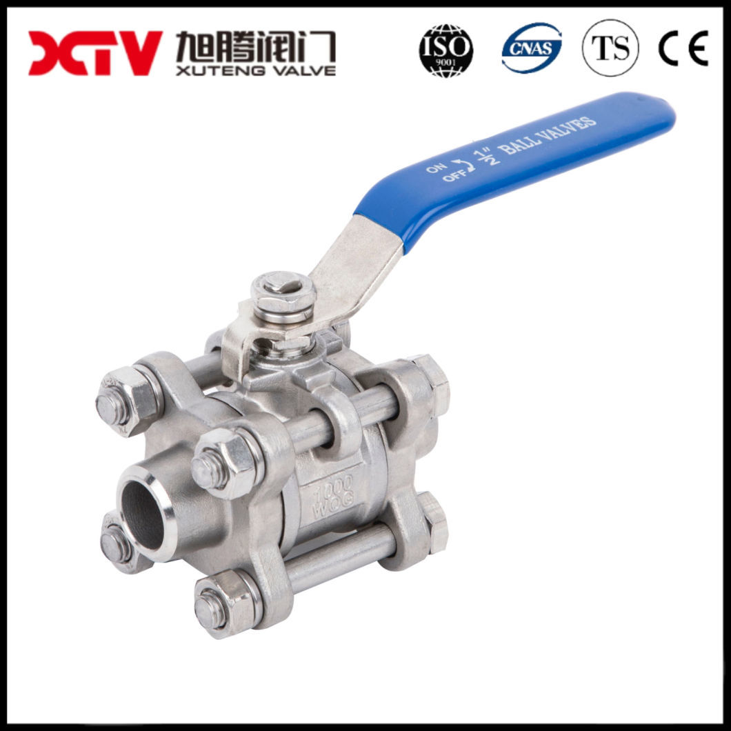 Xtv 3PC 3/4 Inch Stainless Steel Butt Weld Ball Valve Made in China