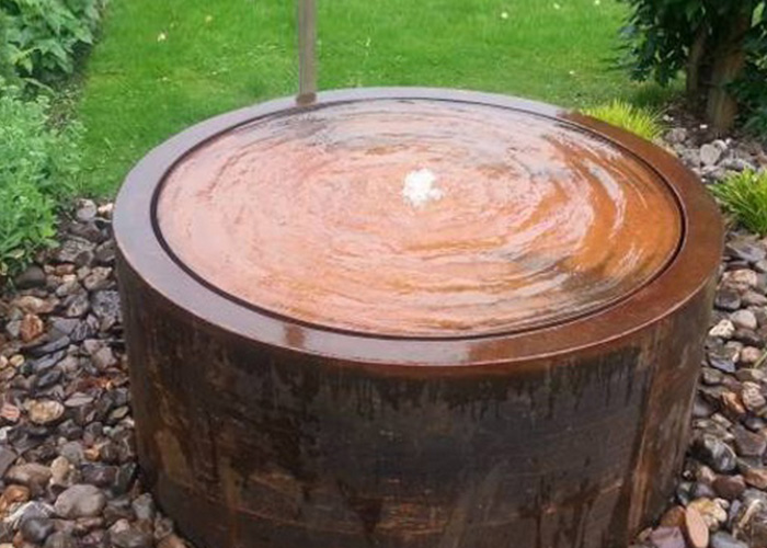 Modern Design Outdoor Indoor Garden Art Corten Steel Water Fountains With Pumps