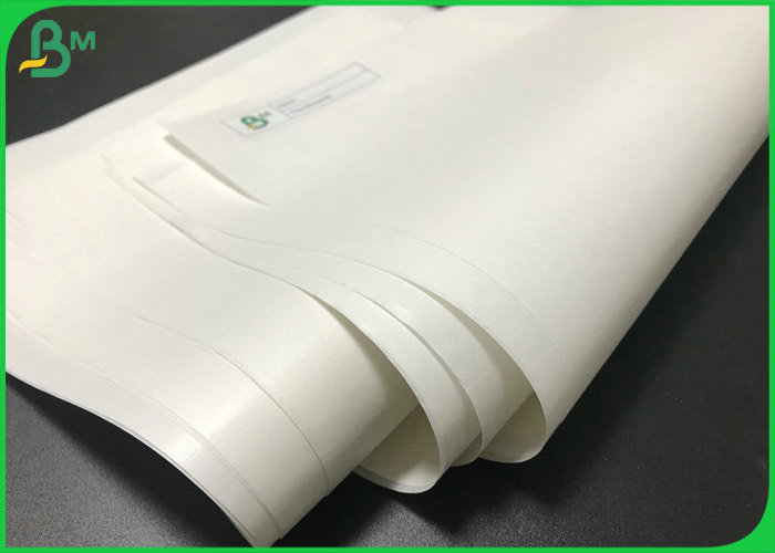 Food Grade Approved 38gsm 40gsm Anti Grease White Kraft Paper Roll 90cm 125cm