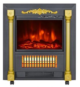 China Mobile Fireplaces electric heater fire log electric stove SF-1424 flame effect room Heater Quartz tube infrared wheels on sale 