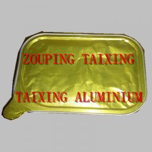 China golden lacquer aluminium foil for food container on sale 