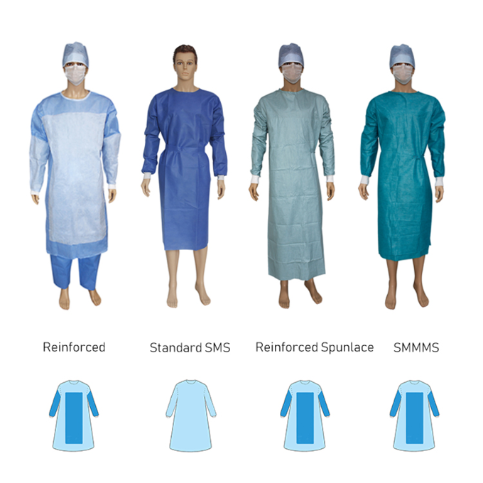 HIGH QUALITY SMMS SURGICAL GOWN NON WOVEN DISPOSABLE SURGERY GOWN, MEDICAL SMS SURGICAL GOWN 0