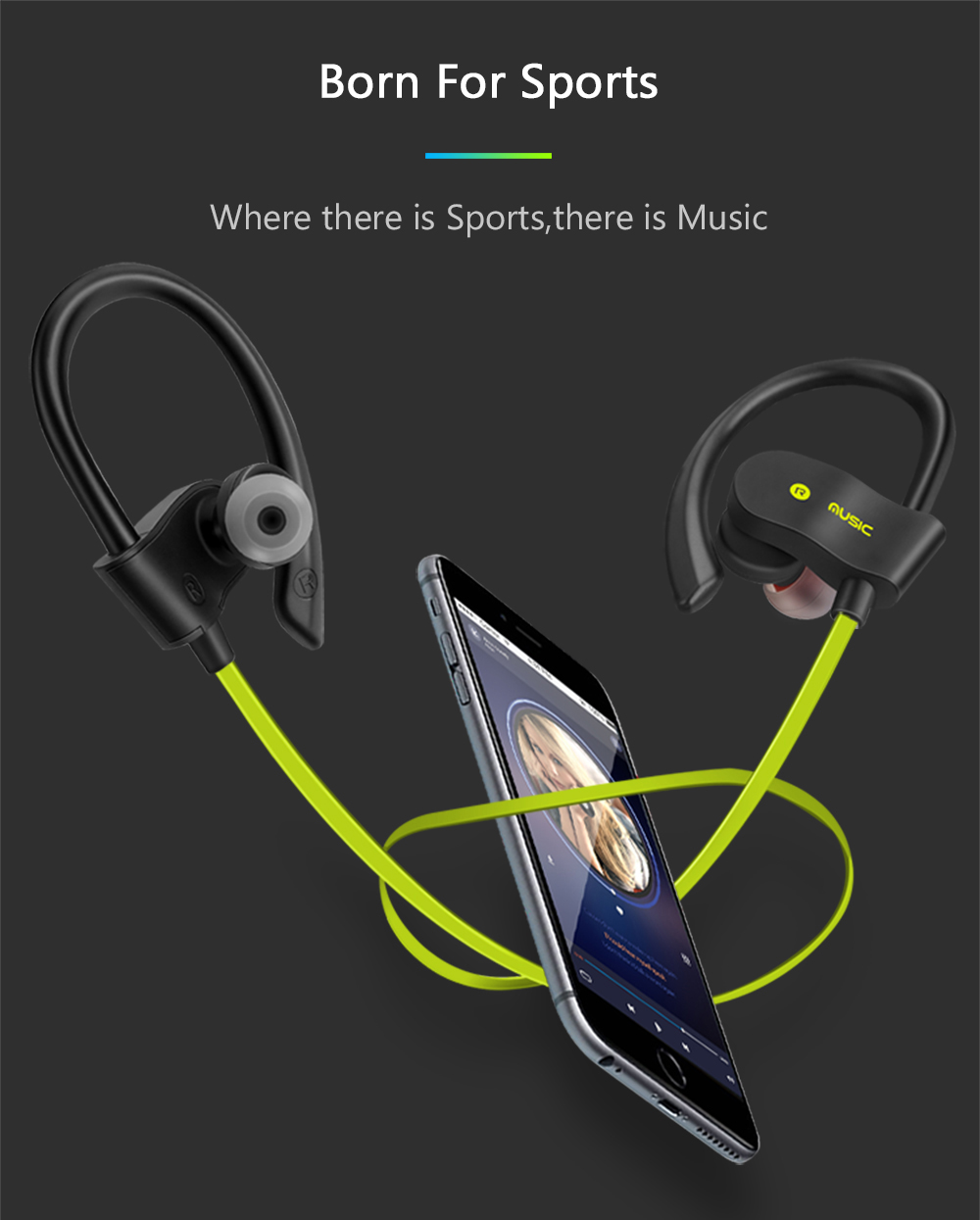 Headphones Bluetooth Headphone Audifonos Bluetooth Headphones Sports Sweatproof For Running iphone Samsung Android Phones (5)