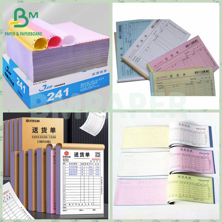 Printing Writing Continuous 55gsm NCR Paper Carbonless Copy Paper