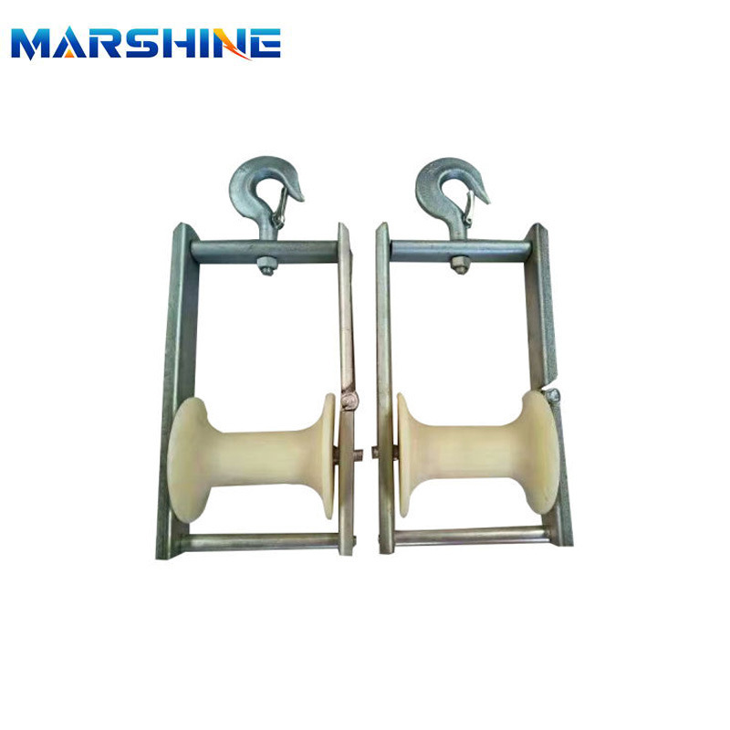Aluminum Nylon Sheave Roller Bunch Conductor Block Aerial Cable Stringing Roller Pulley Block