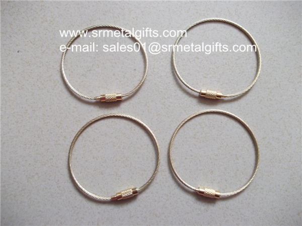 gold stainless steel wire cable with screw cap