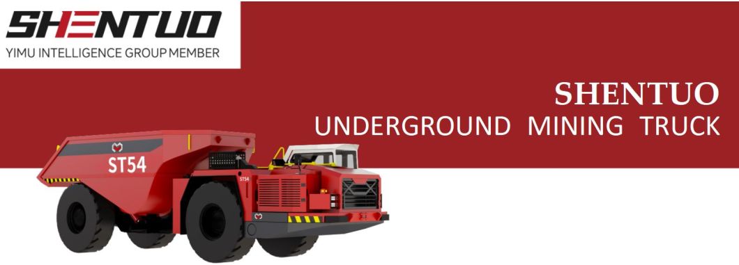 ST54 Underground Mining Equipment 54ton Tunnel Mine Rock Wheel Underground Dump Truck
