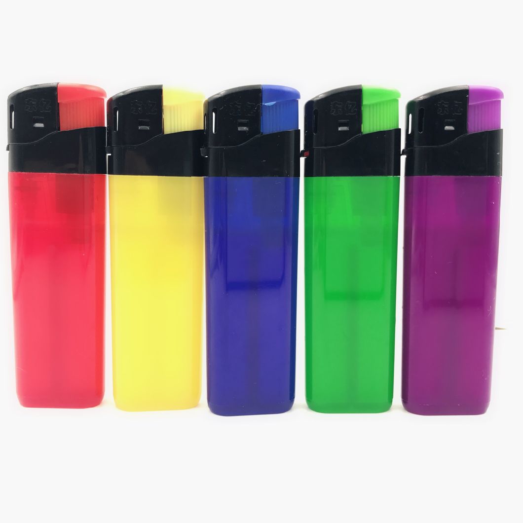 Plastic Rechargeable Butane Gas Electric Lighter with PVC Shrink Logo