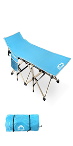 camping cot (blue)