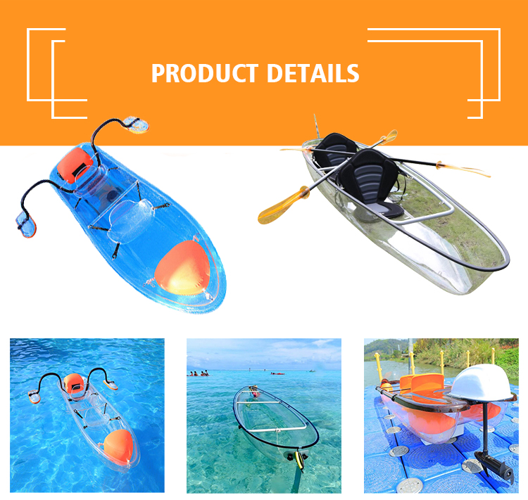 Fishing Kayak Pedal Canoe Transparent Sea Clear 2 Person Seaflo Drop Stitch Accessory Tandem Jet 3 Ocean Rowing Boat
