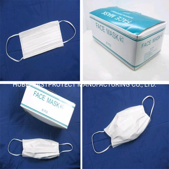 Factory Type I II Iir Protective Black White Earloop PP 3ply Non-Woven Disposable Face Mask