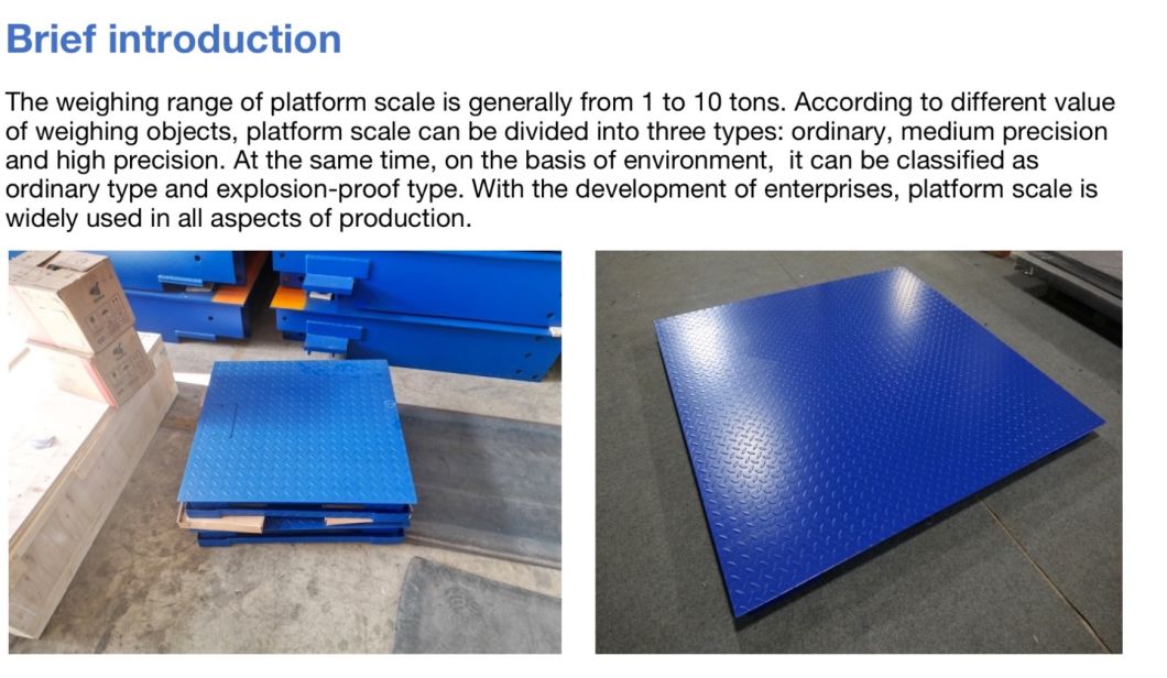 1 Ton to 3 Ton Mini Weighbridge Digital Weighing Platform Floor Scales with Indicator and Printer