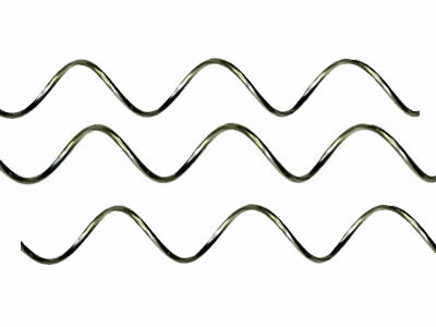 Three spiral wires on the white background.