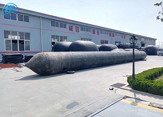 D1.8m*L20m Shipping Lauching Balloon Inflatable Rubber Airbag For Vessel 2