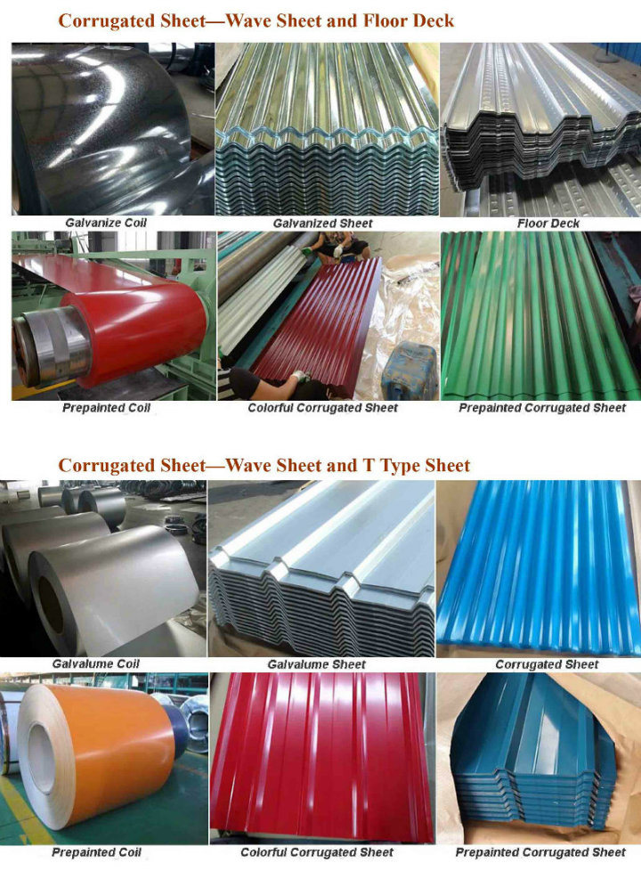 0.12-0.8mm Regular Spangle Corrugated Galvanized Steel Sheet for Roofing