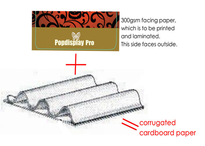 Paper Cardboard Counter Display For Candy , 1 Tier Including 12 Round Dividers Fixing Candies