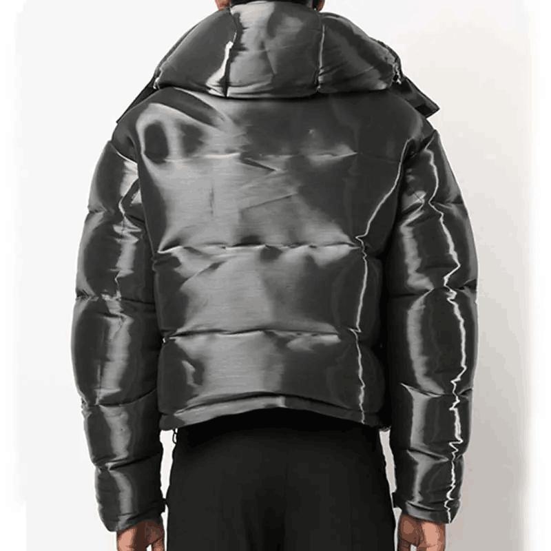 OEM Custom Wholesale Reflective Nylon Men&prime;s Metallic Custom Winters Bubble Coat Logo for Shiny Men Padded Down Puffer Jacket
