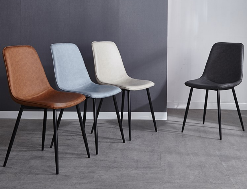 Cheap bistro cafe style minimalist design interior furniture metal frame dining chair