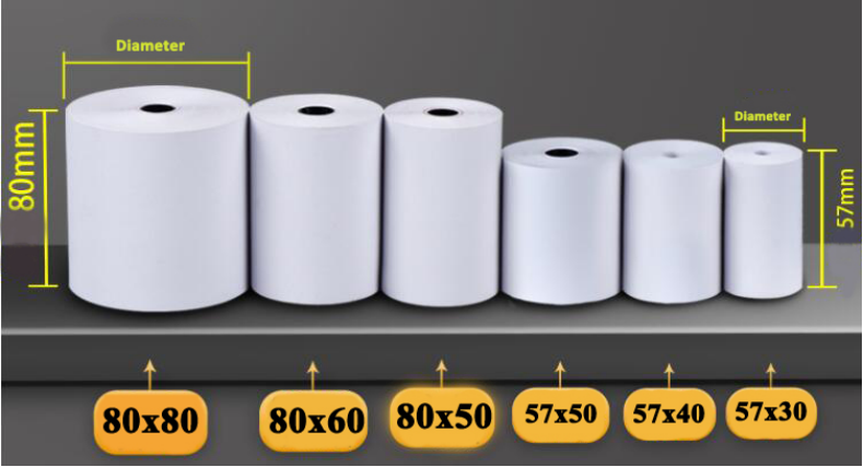 55gsm POS Receipt Thermal Paper Roll With 80mm*75mm / 60 / 80m