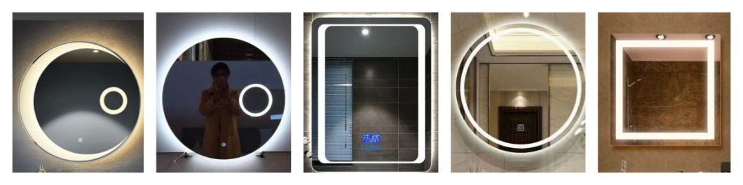 Wall and Bathroom Large LED Display Mirror by Laser Mirror Engraving Machine Customized Size Available
