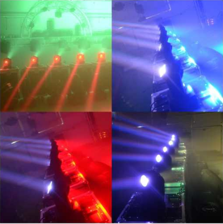 4 IN 1 Multifunctional LED Stage Light Mini Wash Moving Head IP33 Waterproof Rating
