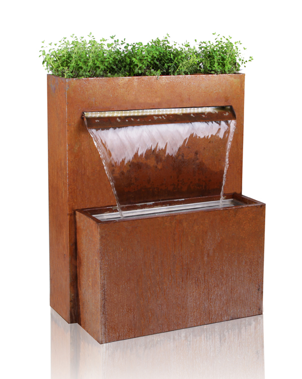 Customized Modern Large Outdoor Water Fountains Corten Steel Water Fountain