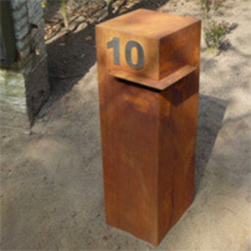 Custom Outdoor Free Standing Metal Letter Box Corten Steel Mailbox