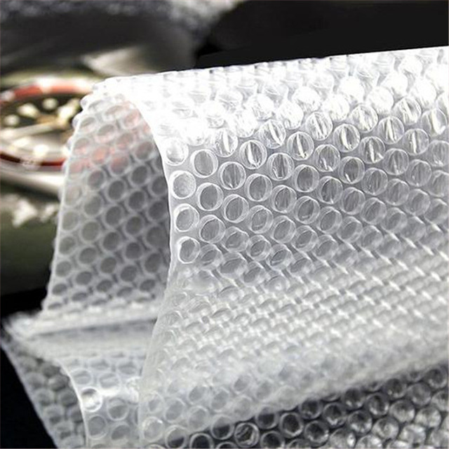 100% Biodegradable Waterproof Bubble Cushion Wrap Shock-Proof Anti-Compression Perforated Bubble Film Wrap on a Roll for Products Packaging