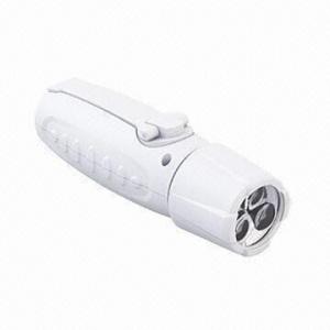 China Dynamo Crank Torch, Powered by USB Charger, 3.6V/110mA Battery Capacity Inside on sale 