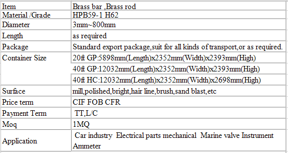 round brass rod brass bar C3601 C3602 C3603 C3604 C3605 C3712 C3771