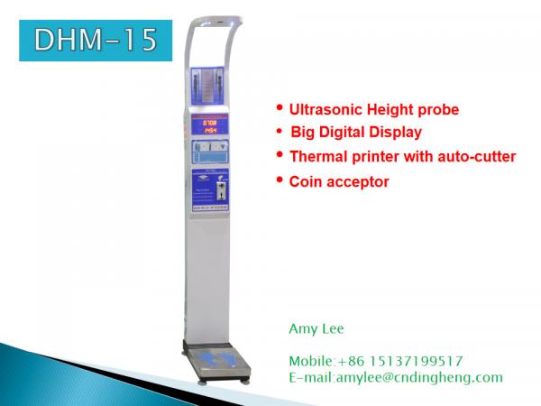 Coin Operated Bmi Medical Height And Weight Scales With Iron