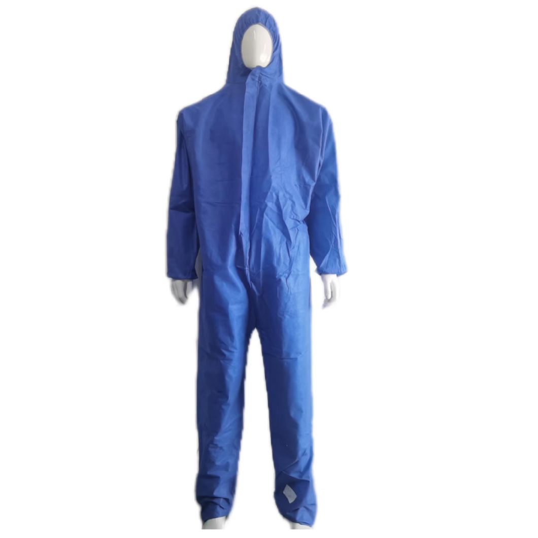 CE Type5&6 XL Customized Waterproof Protective Hooded SMS Coverall
