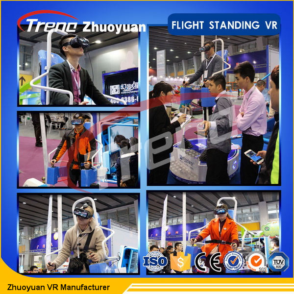 Shopping Mall Electric System Stand-Up Flight VR Theme Park With Gun Shooting
