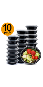 disposable 16oz meal prep containers with lids