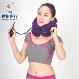 China Inflatable cervical pillow red/purple/blue/blue color neck collar soft universal size on sale 