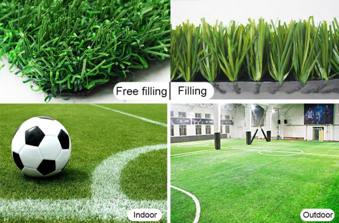 Football Field Synthetic Grass Carpet Hard Wearing 50mm Outdoor With Soft Touching