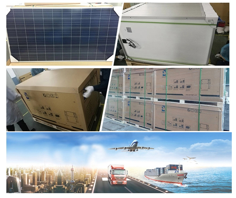 China Manufactor 320W Poly Solar Panel 72 Cells Installed in Solar Power System