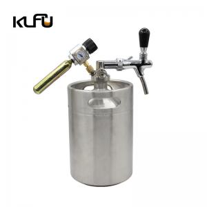 China Silver Color Cartridge Size 6g Stainless Steel 5L / 10L Beer Keg Set on sale 